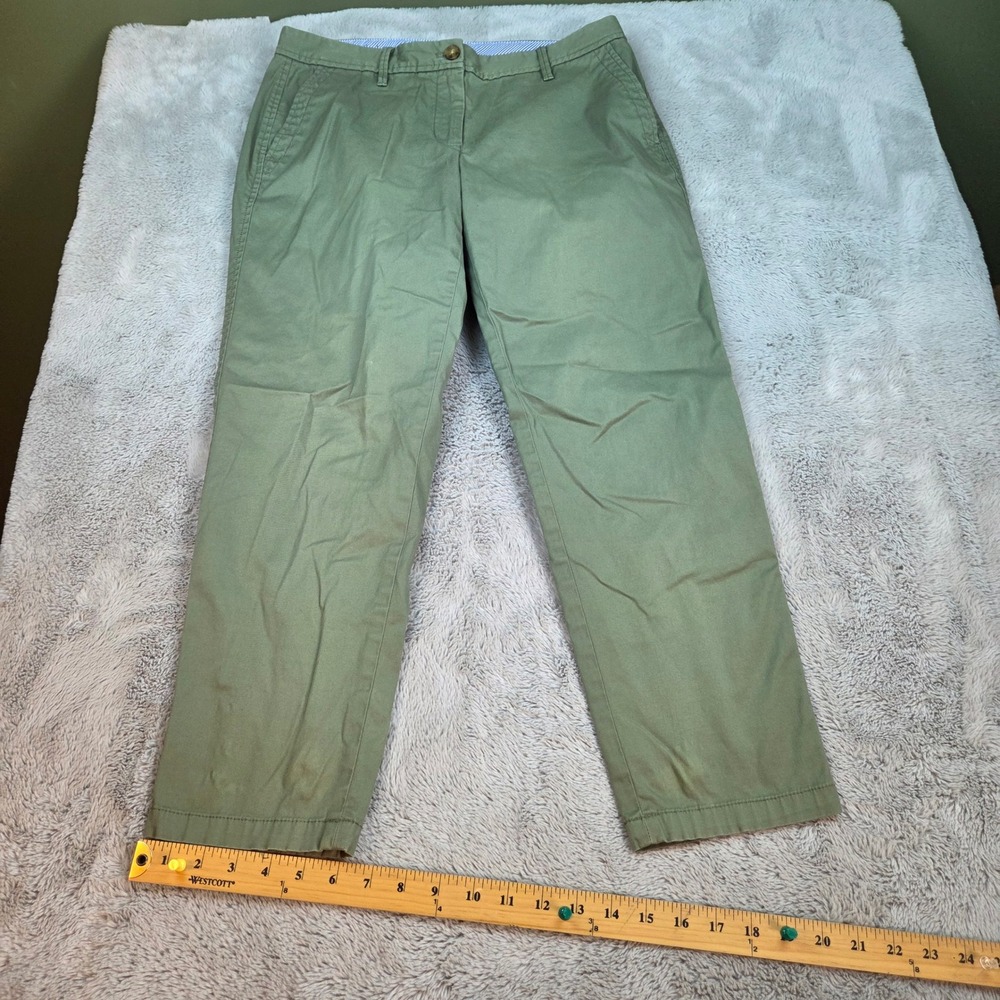 Talbots Relaxed Chino Pants Womens 6P Petite Stretch Cotton Twill Olive Green